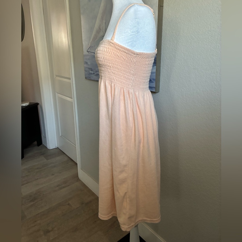 Uniqlo Light Peach Terry Cloth Midi Dress - Picture 3 of 6